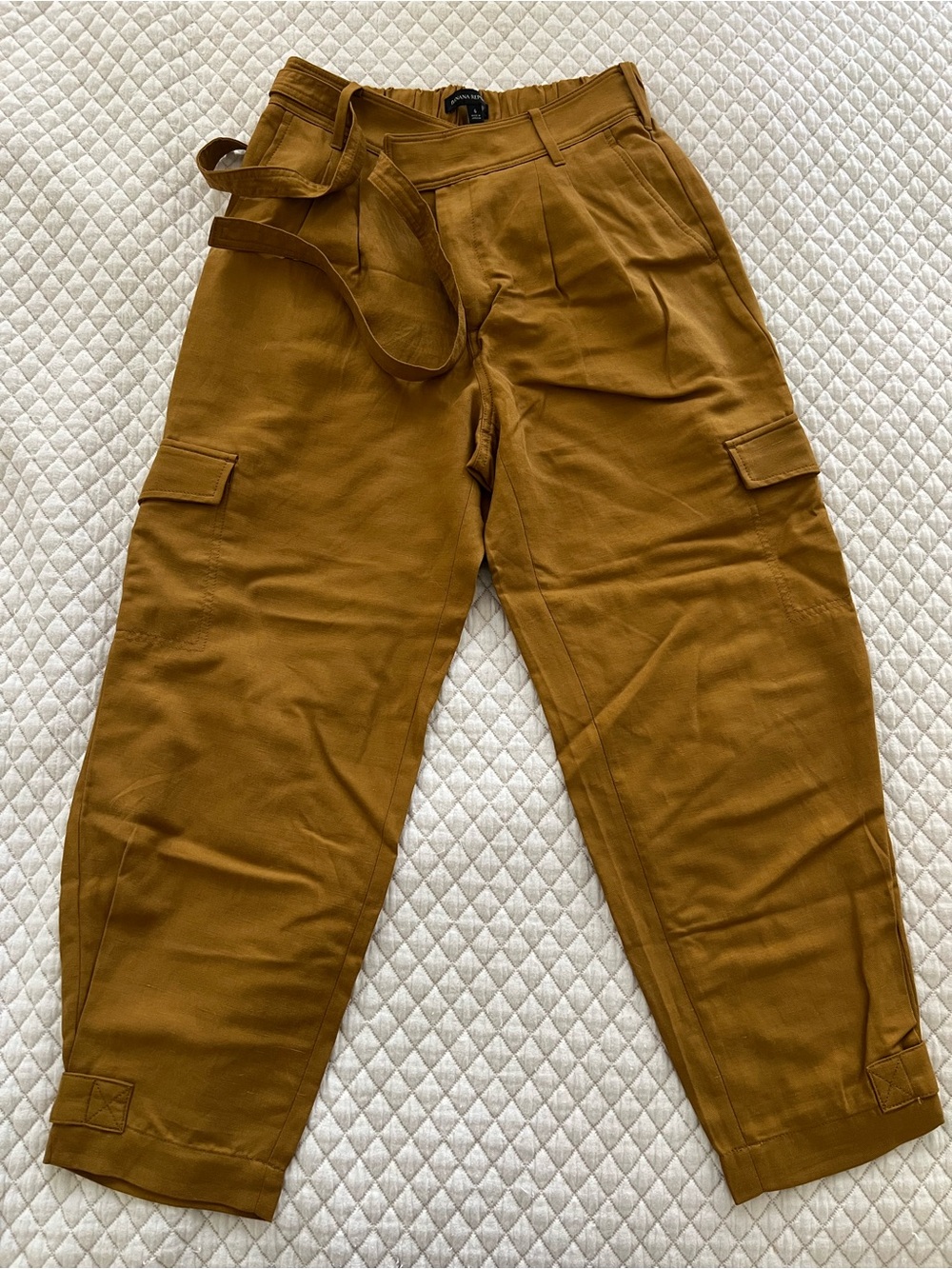 Women’s Cargo Utility Pants in Mustard Brown - Casual Workwear